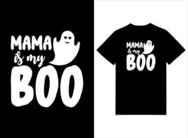 halloween t-shirt design - mamma är min bua vektor