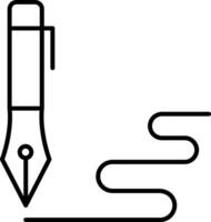 Brunnen Stift Linie Vektor Symbol Design