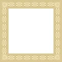 Vektor Gold Platz klassisch Renaissance Ornament. endlos europäisch Grenze, Wiederbelebung Stil Rahmen