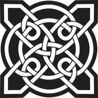 vektor svart svartvit celtic Knut. prydnad av gammal europeisk människors. de tecken och symbol av de irländska, skotter, britter, franks..