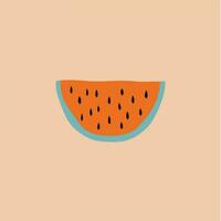 Wassermelone Symbol. Sozial Medien Post. Obst Vektor Illustration.