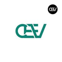 Brief cev Monogramm Logo Design vektor