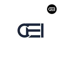 brev cei monogram logotyp design vektor