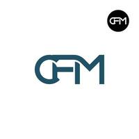 Brief cfm Monogramm Logo Design vektor