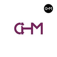 Brief chm Monogramm Logo Design vektor