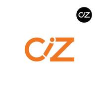 Brief ciz Monogramm Logo Design vektor