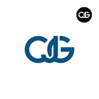 Brief cjg Monogramm Logo Design vektor