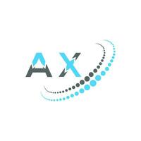 ax buchstabe logo kreatives design. Axt einzigartiges Design. vektor
