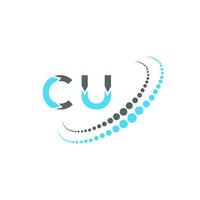 cu Brief Logo kreativ Design. cu einzigartig Design. vektor