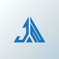 jn Brief Logo kreativ Design. jn einzigartig Design. vektor