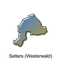 Karte Stadt von Selters, Westerwald, Welt Karte International Vektor Design Vorlage