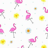 söt sömlös flamingo mönster vektorillustration vektor