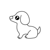 süß Hund Karikatur. Vektor Illustration
