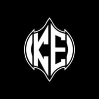 ke brev logotyp design. ke kreativ monogram initialer brev logotyp begrepp. ke unik modern platt abstrakt vektor brev logotyp design.