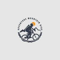 mountainbike logotyp vektor