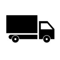 klein LKW Silhouette Symbol. Lieferung von ein Paket. Vektor. vektor