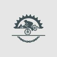 Mountainbike-Logo-Vektor vektor