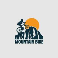 mountainbike logotyp vektor