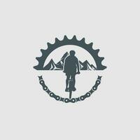 Mountainbike-Logo-Vektor vektor