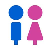 platt design mannens och kvinnas toalett piktogram. vektor. vektor