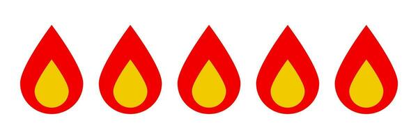 rot Gas Feuer Symbol. Vektor. vektor