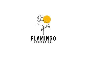 Flamingo Logo Vektor Symbol Illustration