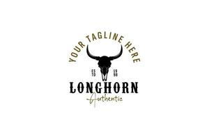 Longhorn Logo Vektor Symbol Illustration