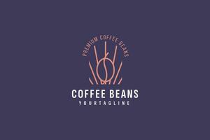 Kaffee Bohnen Logo Vektor Symbol Illustration