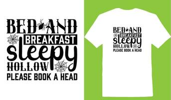 Bett und Frühstück schläfrig hohl Bitte Buch ein Kopf T-Shirt vektor