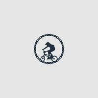 mountainbike logotyp vektor