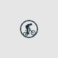 mountainbike logotyp vektor