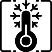 solide Symbol zum kalt vektor