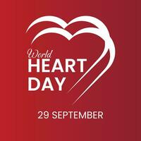 värld hjärta dag affisch. webb baner med hjärta. vektor illustration.