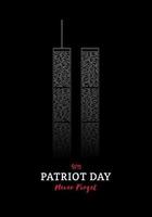patriot dag banner. World Trade Center New York. vektor