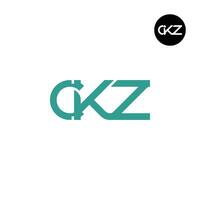 brev ckz monogram logotyp design vektor