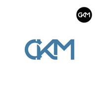 Brief ckm Monogramm Logo Design vektor