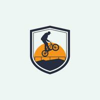 mountainbike logotyp vektor