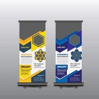 Foto-Roll-Up-Banner-Vorlage vektor