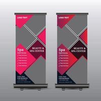 Beauty- und Spa-Roll-Up-Banner-Vorlage vektor