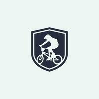 mountainbike logotyp vektor