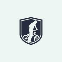 mountainbike logotyp vektor