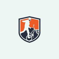 mountainbike logotyp vektor