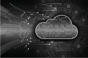 Cloud-Computing-Cyber-Schaltung Zukunftstechnologie-Konzept Hintergrund concept vektor