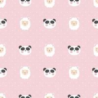 Kleine süße Panda nahtlose Muster für Karten- und Hemdendesign. Vektor-Illustration vektor