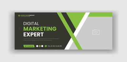 Digital Marketing Agentur Sozial Medien Startseite Banner Vorlage vektor