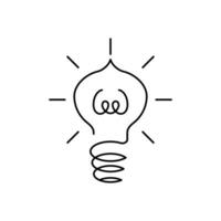 Lampe Linie Illustration. minimal, dünn, einfach und sauber. benutzt zum Logo, Symbol, Zeichen, Netz, Handy, Mobiltelefon und Infografik vektor