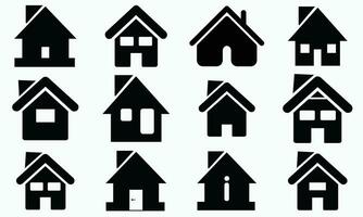 Haus Symbol Satz. Zuhause Vektor Illustration Symbol. Haus Symbole Zeichen, Haus und Zuhause einfach Symbole, Häuser Symbole einstellen