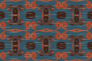 Ikat Blumen- Paisley Stickerei Hintergrund. Ikat Streifen geometrisch ethnisch orientalisch Muster traditionell. Ikat aztekisch Stil abstrakt Design zum drucken Textur, Stoff, Saree, Sari, Teppich. vektor