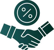 Handshake-Vektor-Icon-Design vektor