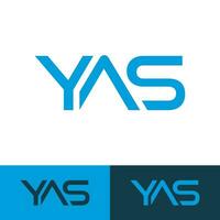 yas Brief Original Monogramm Logo Design vektor